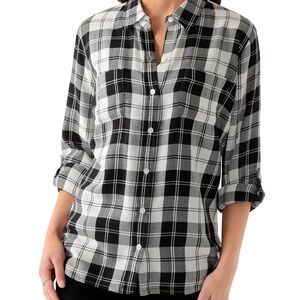Old Navy Black and White Plaid Shirt